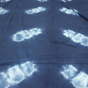 Hand Block Printed Indigo Dyed Natural Cotton Shibori Fabric